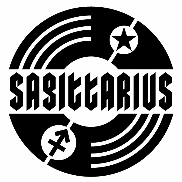 樂天商城 - SAGITTARIUS（いて座）ミニサイズ Ver.04 カッティングステッカー 3枚組 幅約11.1cm×高約11.5cm ハンドメイド 射手座 星座ステッカー 車 ウインドウステッカー