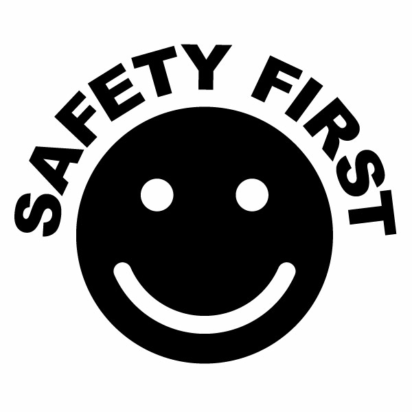 3枚組 SAFETY FIRST 01 カッティングステッカー 幅約11.4cm×高約9.5cm 安全第一 ハンドメイド