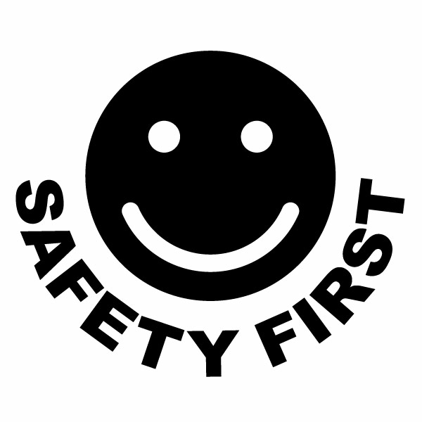 3枚組 SAFETY FIRST 05 カッティングステッカー 幅約11.4cm×高約9.5cm 安全第一 ハンドメイド