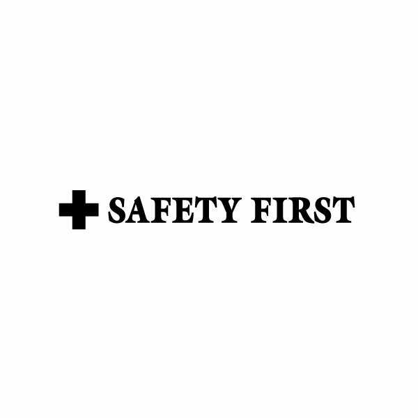 樂天商城 - 2枚組 SAFETY FIRST 緑十字 012 カッティングステッカー 幅約18.5cm×高約2.5cm ヘルメット等に、ハンドメイド