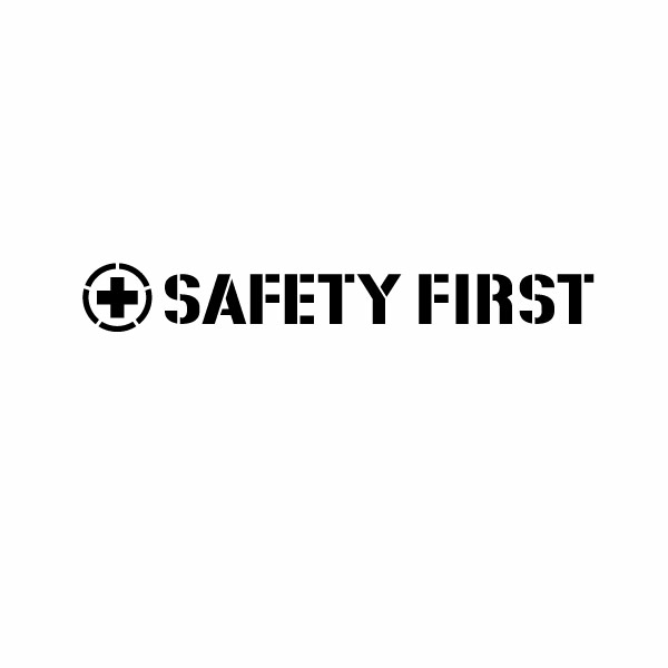 樂天商城 - 3枚組 SAFETY FIRST 09 安全マーク カッティングステッカー ミニサイズ 幅約15cm×高約2cm ヘルメット等に、安全第一 緑十字