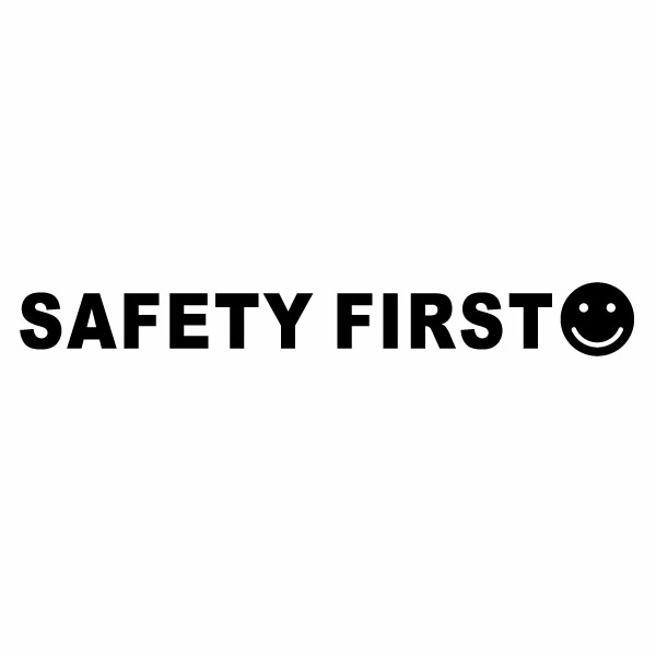 3枚組 SAFETY FIRST 04 カッティングステッカー 幅約16cm×高約1.9cm 安全第一 ハンドメイド