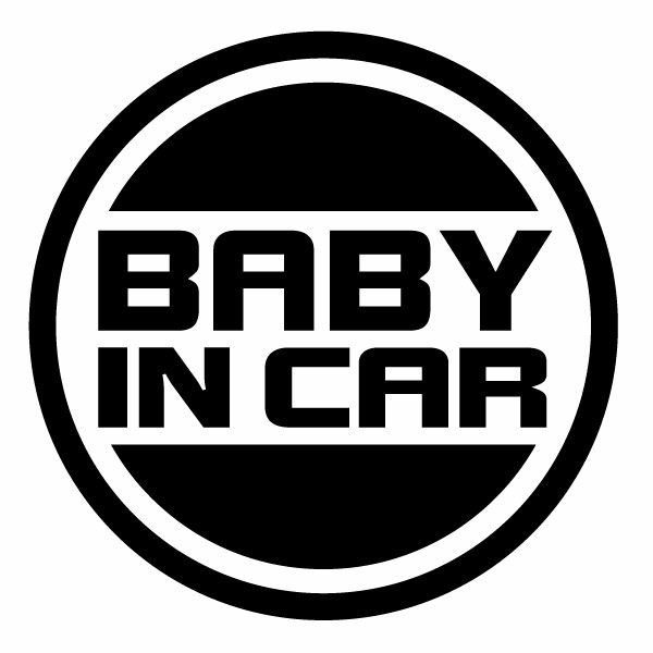 樂天商城 - 2枚組 BABY IN CAR Ver.64（赤ちゃんが乗ってます） 80s系ロゴ カッティングステッカー 幅約15cm×高約15cm ハンドメイド Baby in car ウインドウステッカー