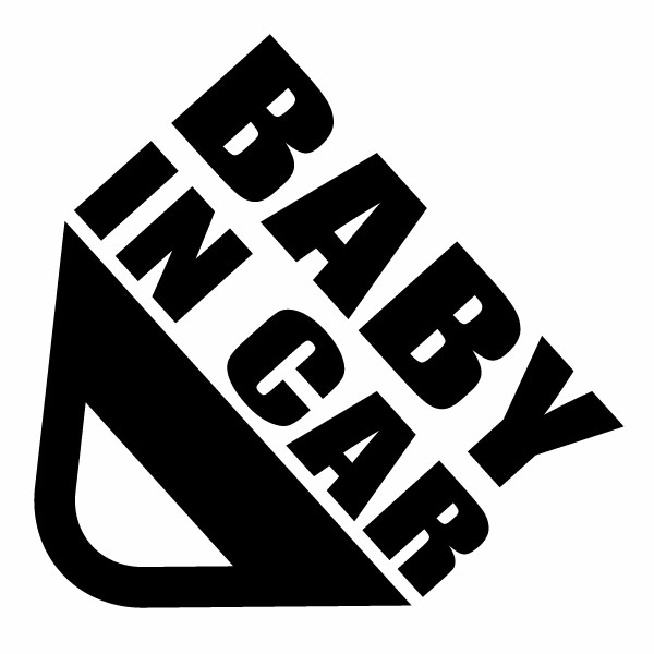 樂天商城 - 2枚組 BABY IN CAR Ver.99（赤ちゃんが乗ってます） ディーア カッティングステッカー 幅約16cm×高約15.6cm ハンドメイド Baby in car ウインドウステッカー