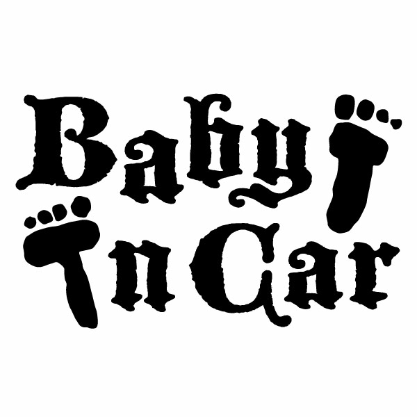乐天商城 - 2枚組 Baby in Car Ver.93（赤ちゃんが乗ってます） フットスタンプ カッティングステッカー 幅約16.5cm×高約10cm ハンドメイド 園児タッチ Baby in car ウインドウステッカー