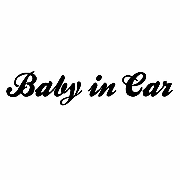 樂天商城 - 2枚組 Baby in Car Ver.91（赤ちゃんが乗ってます） ビパーク カッティングステッカー 幅約22cm×高約4.5cm ハンドメイド Baby in car ウインドウステッカー
