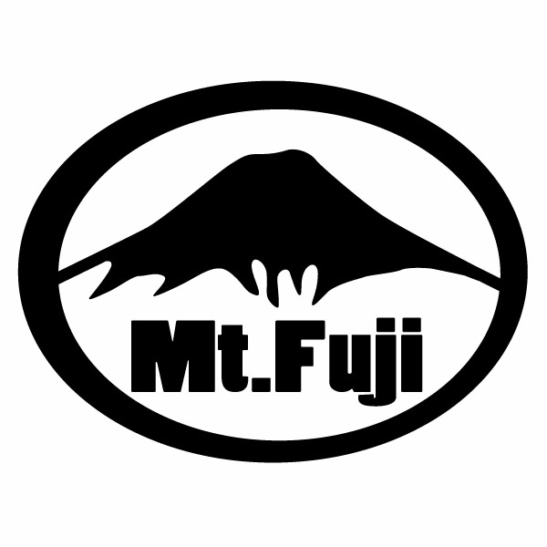 樂天商城 - Mt.Fuji（富士山） 山梨側モチーフ 01 カッティングステッカー 2枚組 幅約16cm×高約12cm ハンドメイド