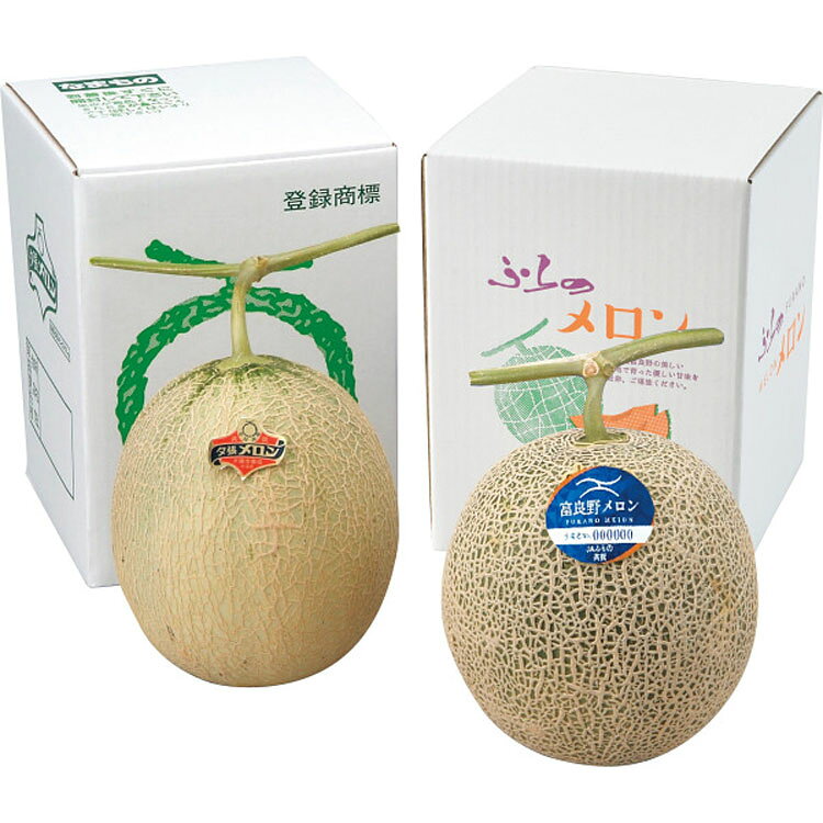 北海道産夕張メロン&北海道産富良野メロンセット【お中元】【暑中お見舞い】【残暑見舞い】【夏ギフト】