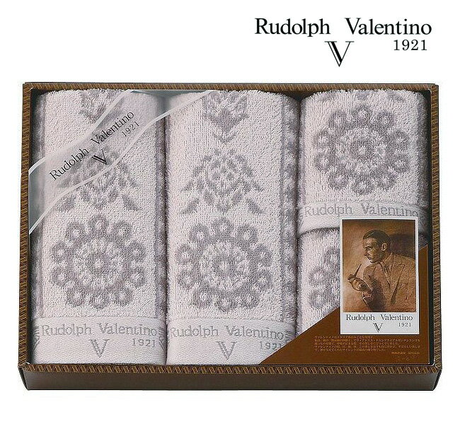 【ポイントアップ】【当日発送】ルドルフ・バレンティノ ジーナ Rudolph Valentino　フェイス・ウォッシュタオルセット【ギフト】【贈り物】【プレゼント】【内祝】【お返し】【お祝い】【ご挨拶】【快気祝】【記念日】【誕生日】【出産】【結婚】【引越】【法事】