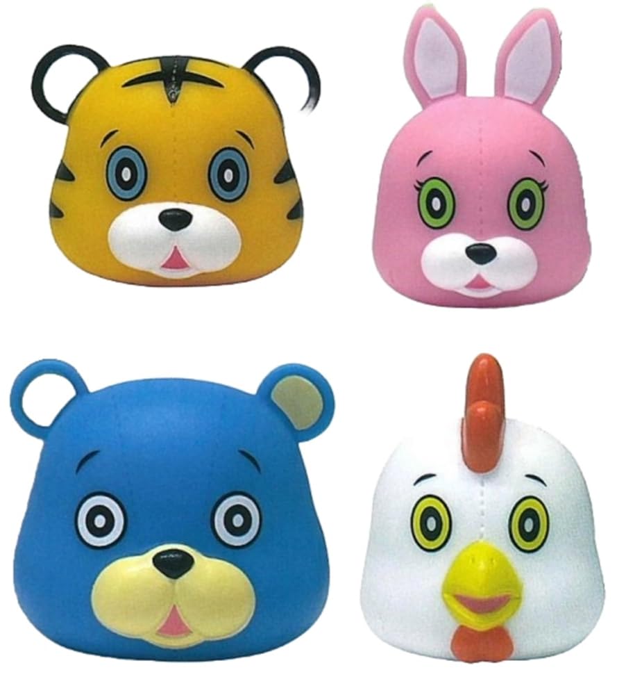 ディーアイエス DIS ソフビ着ぐるみヘッド × 全4種セット フルコンプ ガチャガチャ カプセルトイ ソフビ 着ぐるみ