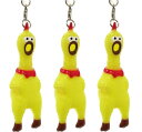 ファーストアロー 叫ぶ!! びっくりチキンストラップ × 3個セット オモシロジョークグッズ パーティー イベント おもしろ グッズ チキン 鶏 とり