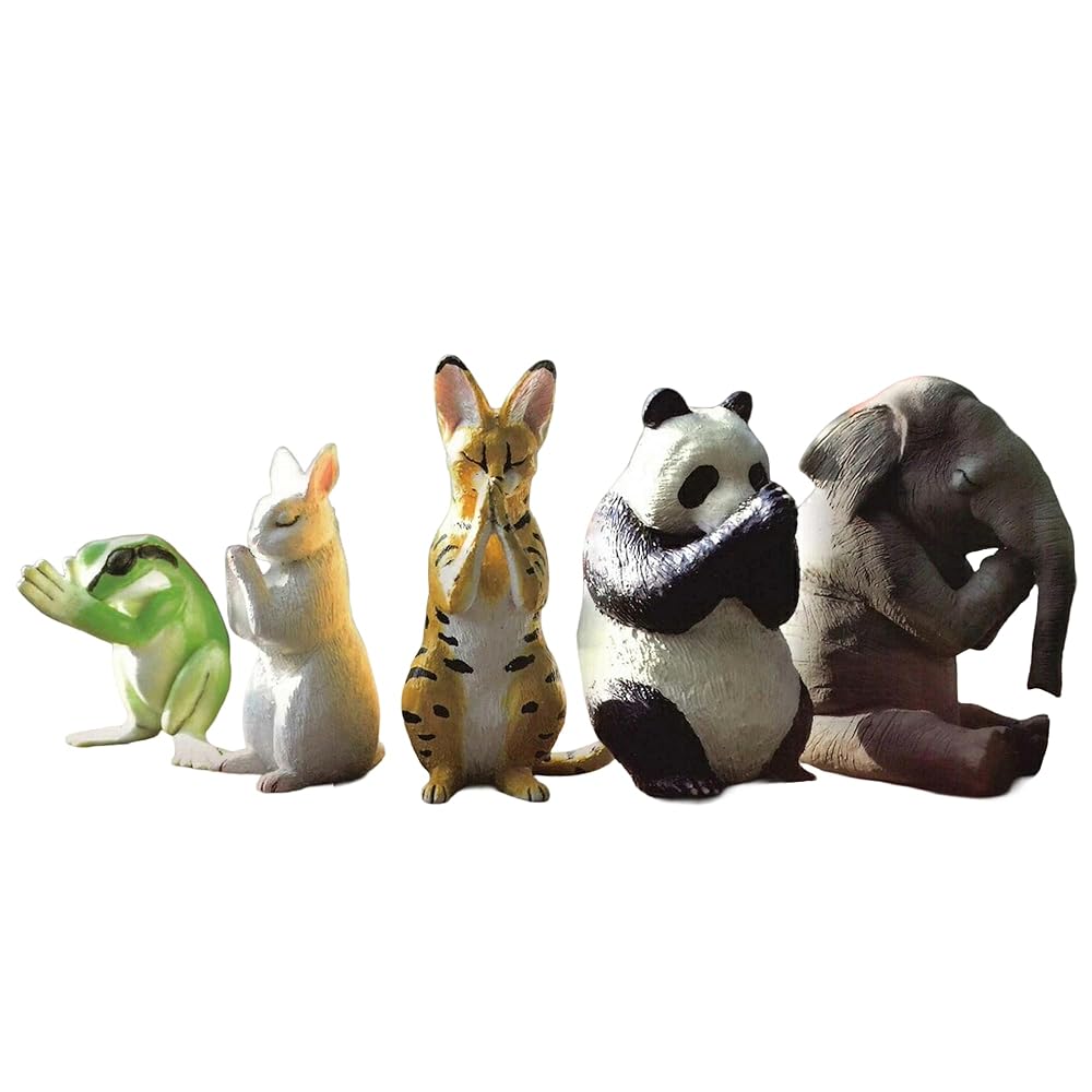 エール 合掌 2拝 × 全5種セット フルコンプ ガチャガチャ カプセルトイ 動物 フィギュア