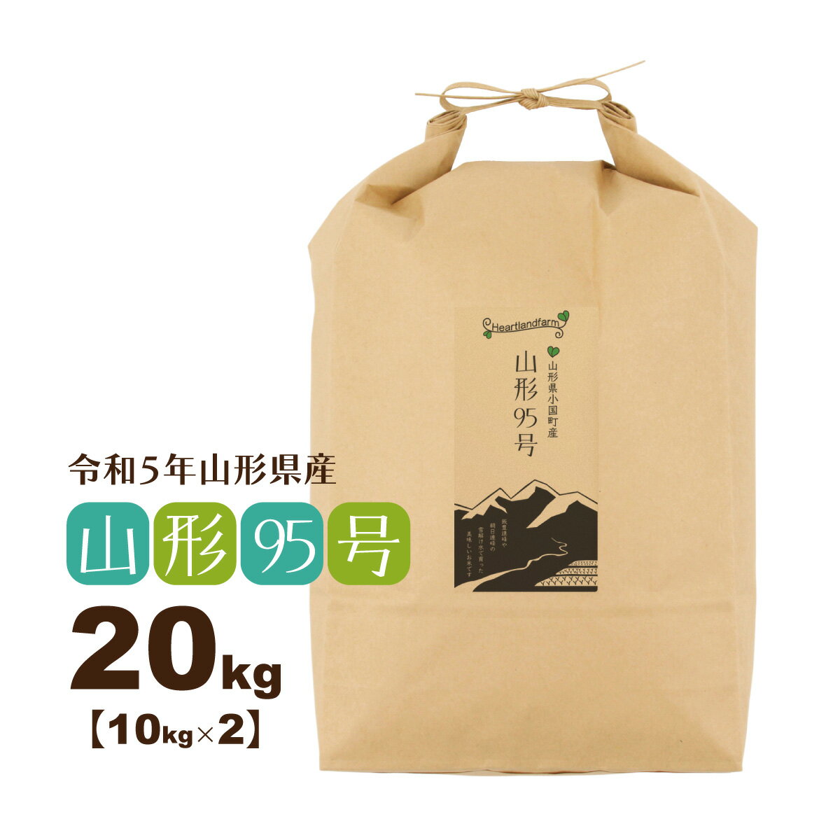 お米 20kg 山形95号 山形県 令和5年産 送料無料（一部地域を除く） 10kg×2袋 精白米