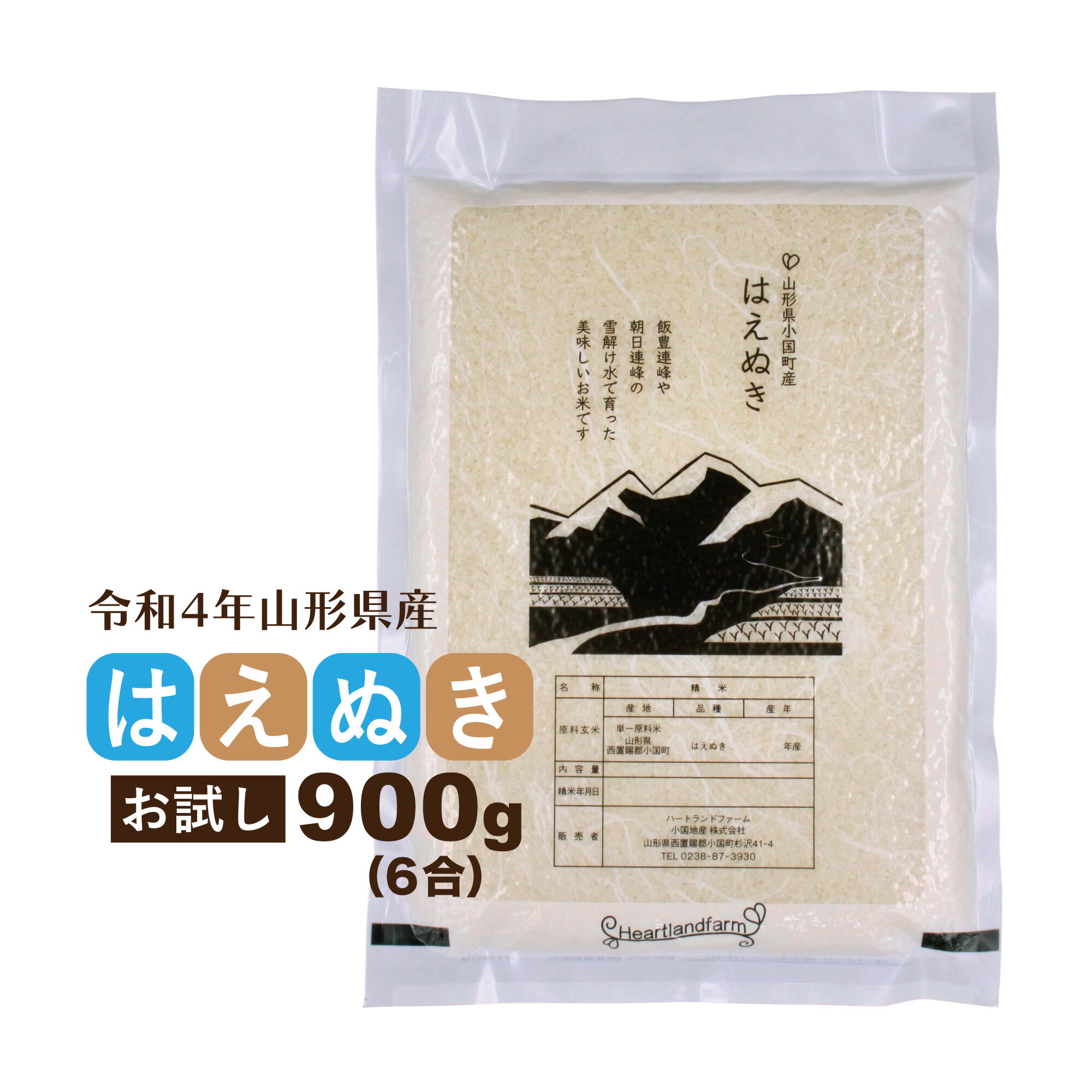 はえぬき 送料無料 1kg 山形県 令和2年産 精白米 ポイント消化 真空パック お試し米