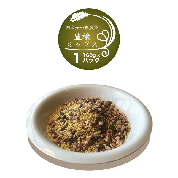 雑穀 160g 国産 豊穣ミックス（あわ、きび、ひえ、高きび、黒米) 送料無料 山形県小国町産 1