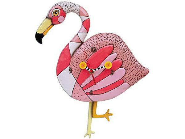 Allen Designs AEfUC@sÑt~SUqv@Pink Flamingo Crazy Legs ClockMichelle AllenfUC