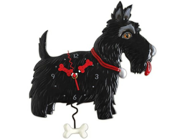 Allen Designs AEfUC@XReBbVEeA̐Uqv@Whimsical Black Scottish Terrier Do ClockMichelle AllenfUC