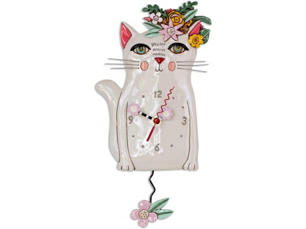 Allen Designs AEfUC@L̐Uqv Pretty Kitty Cat ClockMichelle AllenfUC