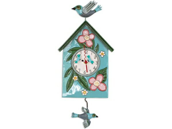 Allen Designs アレン・デザイン　鳥の巣箱の振り子時計　Birdhouse Pendulum ClockMichelle Allenデザイン