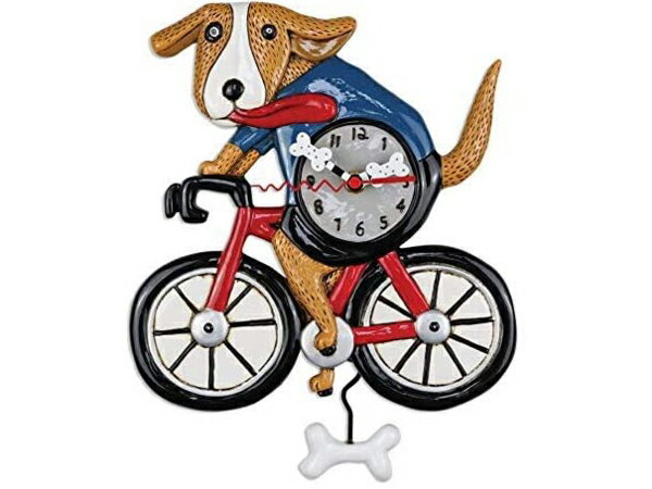 Allen Designs アレン デザイン 自転車乗る犬の振り子時計 Bicycle Dog Pendulum ClockMichelle Allenデザイン