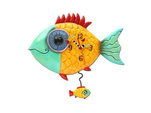 Allen Designs アレン・デザイン 大きな目玉の魚の振り子時計 Wide Eyed Fishy ClockMichelle Allenデザイン Allen Designs アレン・デザイン 大きな目玉の魚の振り子時計 Wide Eyed Fishy ClockMichelle Allenデザイン