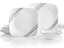 Corelle コレール ディナーウェアー18点セット Simple Sketch 四角いお皿