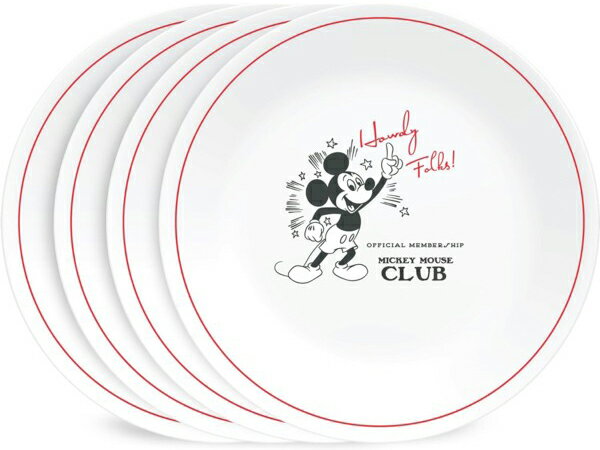 Corelle コレール Disney ミッキーマウス 21cmプレート4枚セット Mickey Mouse