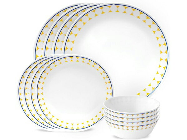 Corelle コレール　ディナーウェアー12点セット　MilkGlass Harmony