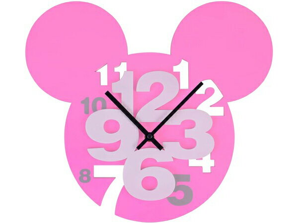 Disney ディズニー　ミッキー・マウス 3D掛け時計　（ピンク）　Creative