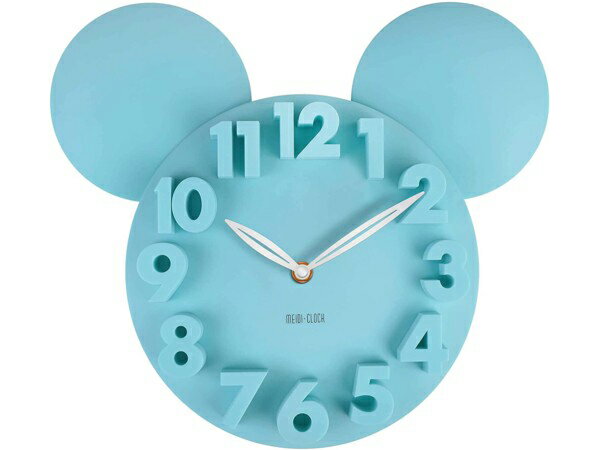 Disney ディズニー ミッキー・マウス 3D掛け時計 ブルー Classic