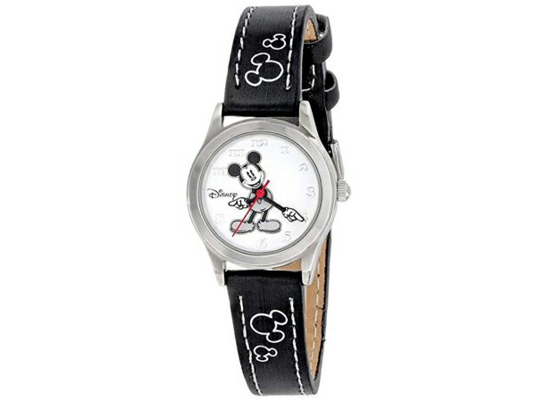 ディズニー Disney ディズニー　ミッキー・マウス 女性用腕時計　（黒）　レザー・バンド