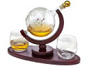 Godinger ウイスキー・デキャンター Globe 3点セット 850ml