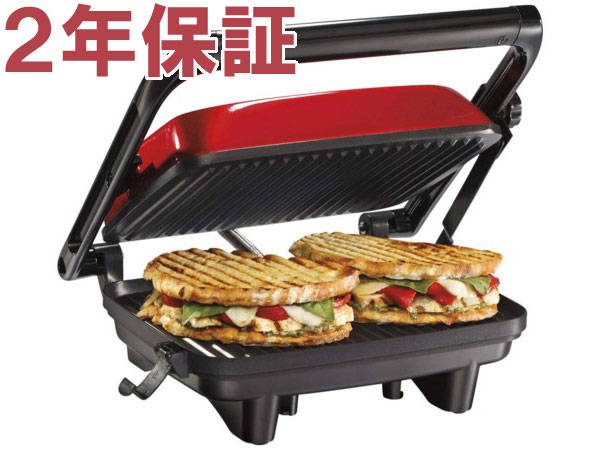 【2年保証】　Hamilton Beach ハミルトン・ビーチ　パニーニ・プレス　（赤）　25462Zのサムネイル