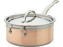 Hestan へスタン CopperBond ソースパン 3.8リットル補助ハンドル付き片手鍋 XLサイズ 4QT