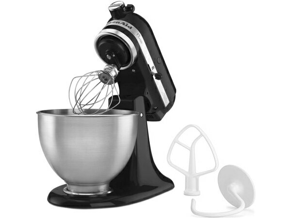 【2年保証・日本語訳・変換プラグ付】　KitchenAid キッチンエイド　4.5QTスタンドミキサー　(黒） ボウル小さめサイズ　【クラシックシリーズ】