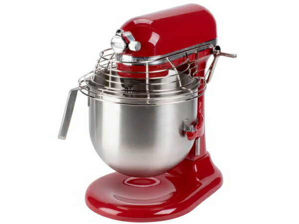 【2-5年保証・日本語訳・変換プラグ付】　KitchenAid キッチンエイド　ボウルガード付き8QTスタンドミキサー　(赤）　NSF認定コマーシャル・シリーズ　おすすめです♪