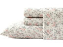 【フル】　Laura Ashley ローラ アシュレイ　Rosalie シーツ・セット　（グレー/ピンク）　フラットシーツ1枚＆ボックスシーツ1枚＆枕カバー2枚