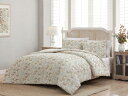 【キング】 Laura Ashley ローラ アシュレイ Bramble Floral 掛け布団セット (パーシモン) 269×233cm 布団1枚&枕カバー2...