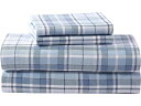 【スタンダード】 Laura Ashley ローラ アシュレイ Mulholland Plaid シーツ・セット (ブルー) フラットシーツ1枚&ボックスシーツ1枚&枕カバー1枚 寝具