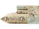 【スタンダード】 Laura Ashley ローラ アシュレイ Serene Dream シーツ・セット (ブラウン) フラットシーツ1枚&ボックスシーツ1枚&枕カバー1枚 寝具(3)