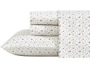 【キング】 Laura Ashley ローラ アシュレイ Evie Coral シーツ・セット (ピンク/レッド/ホワイト) フラットシーツ1枚&ボックスシーツ1枚&枕カバー2枚 寝具(3)