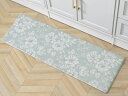 Laura Ashley ローラ アシュレイ Iris Floral 抗疲労キッチン・マット 121×44cm (セージグリーン) 疲労軽減マット