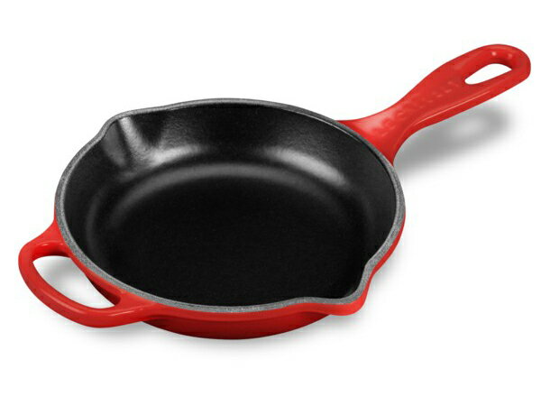 Le Creuset ル・クルーゼ　 16cm 補助ハンドル付フライパン (チェリーレッド） 6.3inch　ルクルーゼ