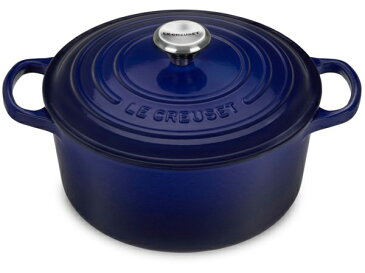 Le Creuset ル・クルーゼ　 22cm ココット・ロンド (インディゴブルー） 3.5QT ルクルーゼ