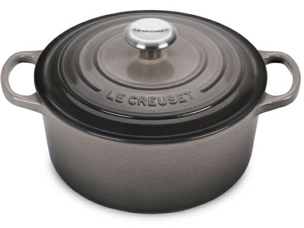 Le Creuset ル・クルーゼ　 24cm ココット・ロンド (オイスターグレー） 4.5QT　ルクルーゼ