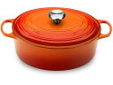 ルクルーゼ ココットオーバル Le Creuset ル・クルーゼ　 23cm ココット・オーバル (オレンジ） 2.75QT　ルクルーゼ