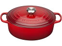 Le Creuset ル・クルーゼ　 23cm ココット・オーバル (チェリーレッド） 2.75QT ...