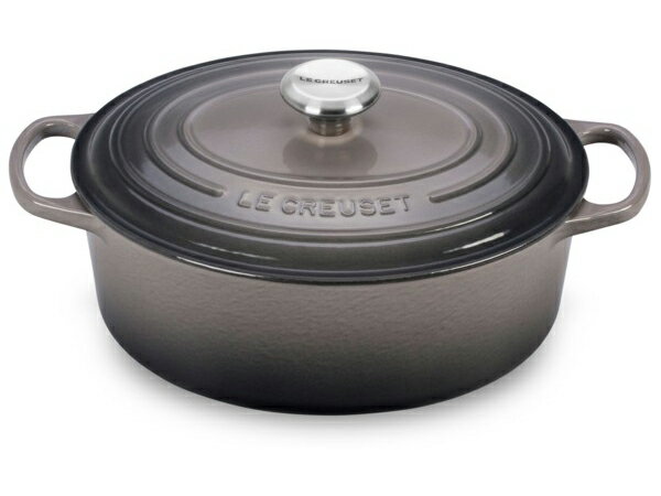 ルクルーゼ ココットオーバル Le Creuset ル・クルーゼ　 23cm ココット・オーバル (オイスターグレー） 2.75QT　ルクルーゼ