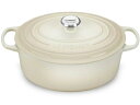 ルクルーゼ ココットオーバル Le Creuset ル・クルーゼ　 31cm ココット・オーバル (メレンゲ） 6.75QT　ルクルーゼ