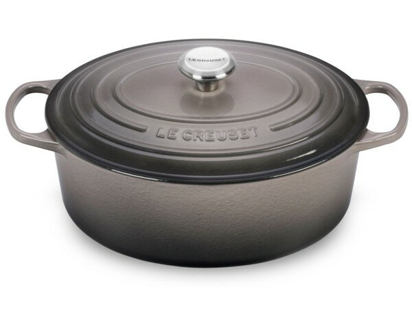 ルクルーゼ ココットオーバル Le Creuset ル・クルーゼ　 31cm ココット・オーバル (オイスターグレー） 6.75QT　ルクルーゼ